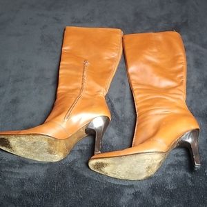 TOD'S Brown Leather Ladies Knee High Boots